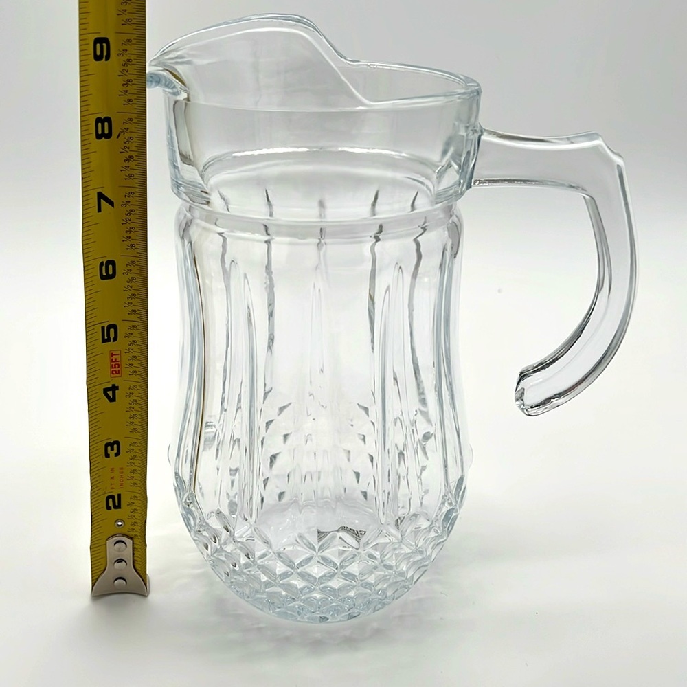 Gibson Home Brunson Glass Pitcher - Diamond Pattern - Picture 10 of 11